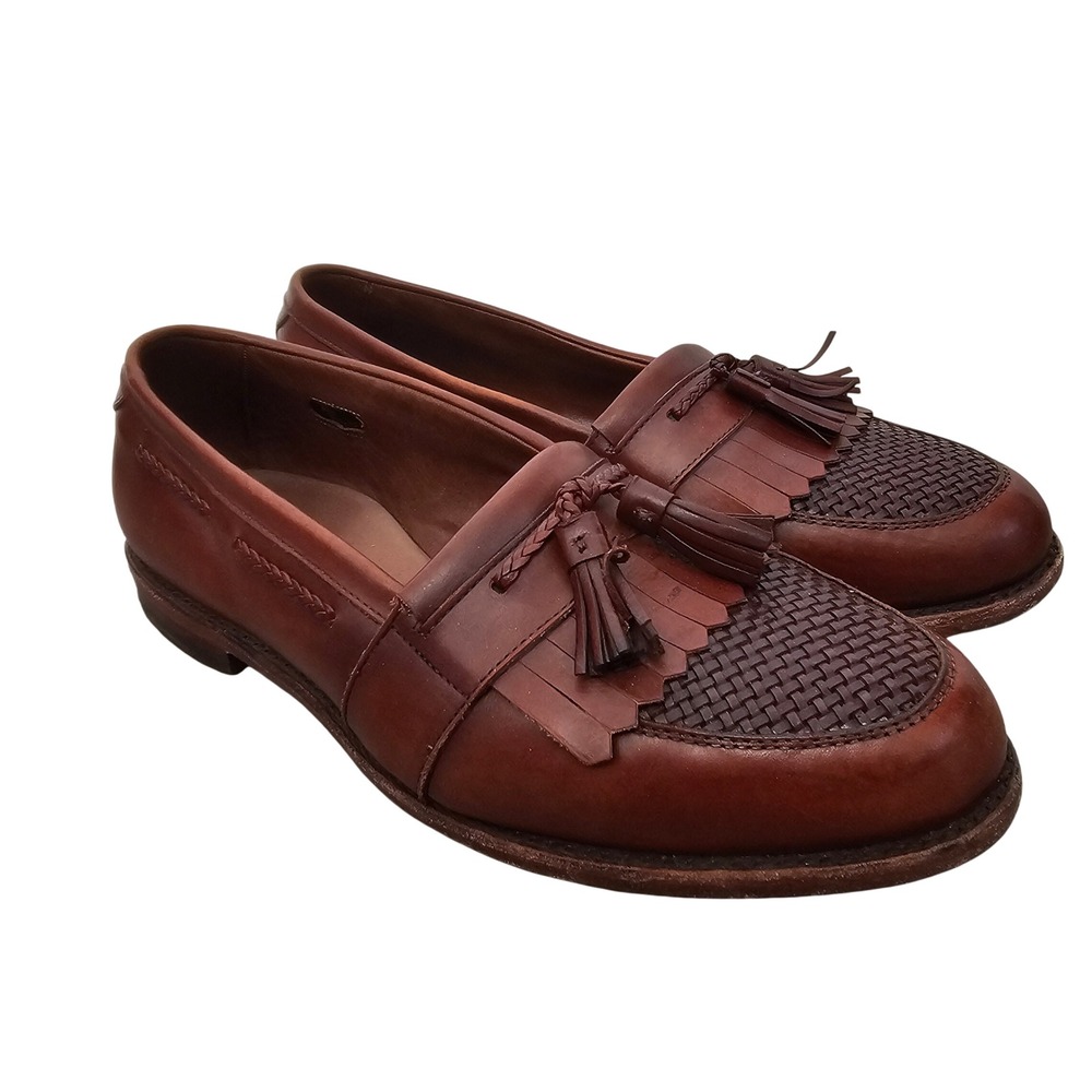 Allen Edmonds Cody Tassel Loafers Mens Chili Woven‎ Leather  Dress Shoes 4459